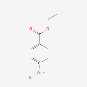 molecular formula C2H5O2CC6H4ZnBr B1147474 4-(Ethoxycarbonyl)phenylzinc bromide CAS No. 131379-15-2
