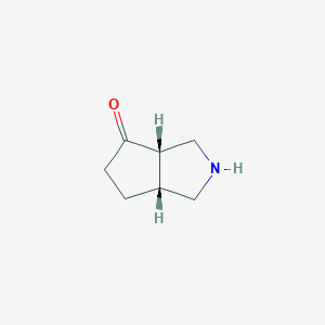 molecular formula C7H11NO B1147475 cis-Hexahydro-cyclopenta[c]pyrrol-4-one CAS No. 130658-11-6