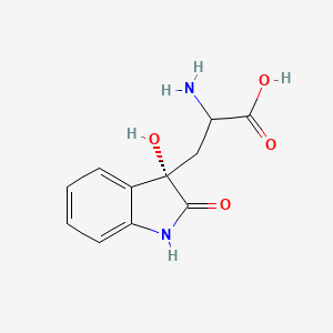 molecular formula C11H12N2O4 B1147478 2-Amino-3-[(3S)-3-hydroxy-2-oxo-1H-indol-3-yl]propanoic acid CAS No. 184955-21-3