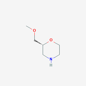 molecular formula C6H13NO2 B114748 (2R)-2-(Methoxymethyl)morpholine CAS No. 157791-21-4