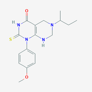 molecular formula C17H22N4O2S B11474806 6-(butan-2-yl)-1-(4-methoxyphenyl)-2-sulfanyl-5,6,7,8-tetrahydropyrimido[4,5-d]pyrimidin-4(1H)-one 