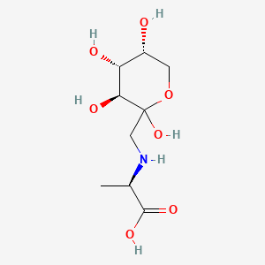 molecular formula C₉H₁₇NO₇ B1147486 Fructose-alanine (mixture of diastereomers) CAS No. 16124-24-6