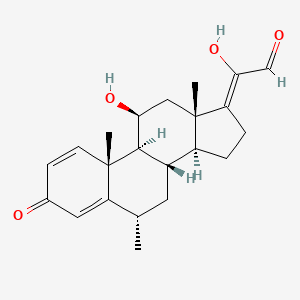 (2Z)-2-Hydroxy-2-[(6S,8S,9S,10R,11S,13S,14S)-11-hydroxy-6,10,13-trimethyl-3-oxo-7,8,9,11,12,14,15,16-octahydro-6H-cyclopenta[a]phenanthren-17-ylidene]acetaldehyde