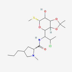 molecular formula C21H37ClN2O5S B1147510 Methyl 7-chloro-6,7,8-trideoxy-3,4-O-(1-methylethylidene)-6-[[[(2S,4R)-1-methyl-4-propyl-2-pyrrolidinyl]carbonyl]amino]-1-thio-L-threo-alpha-D-galacto-octopyranoside CAS No. 147650-54-2
