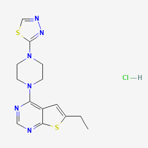 6-Ethyl-4-[4-(1,3,4-thiadiazol-2-yl)-1-piperazinyl]thieno[2,3-d]pyrimidine Hydrochloride
