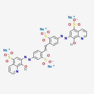 molecular formula C32H18N6Na4O14S4 B1147518 Tetrasodium;8-hydroxy-7-[[4-[2-[4-[(8-hydroxy-5-sulfonatoquinolin-7-yl)diazenyl]-2-sulfonatophenyl]ethenyl]-3-sulfonatophenyl]diazenyl]quinoline-5-sulfonate CAS No. 140942-13-8