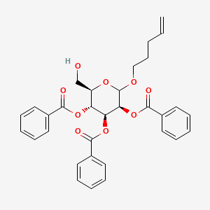 molecular formula C32H32O9 B1147519 Pent-4-enyl-2,3,4-tri-O-benzoyl-D-mannopyranoside CAS No. 128503-37-7