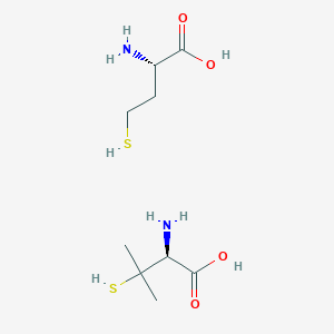 molecular formula C₉H₁₈N₂O₄S₂ B1147522 L-Homocysteine-D-penicillamine Disulfide CAS No. 22801-31-6