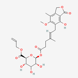 molecular formula C₂₆H₃₂O₁₂ B1147530 Mycophenolic acid acyl-beta-D-glucuronide allyl ester CAS No. 860615-39-0