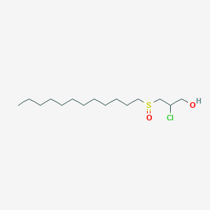 molecular formula C15H31ClO2S B11475577 2-Chloro-3-(dodecylsulfinyl)propan-1-ol 