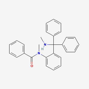 molecular formula C28H26N2O B11475603 N-methyl-N-{2-[(methylamino)diphenylmethyl]phenyl}benzamide 
