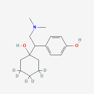 molecular formula C₁₆H₁₉D₆NO₂ B1147561 D,L-O-Desmethyl Venlafaxine-d6 CAS No. 1020719-35-0