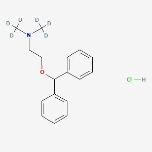 molecular formula C₁₇H₁₆D₆ClNO B1147562 Diphenhydramine-d6 Hydrochloride CAS No. 1189986-72-8