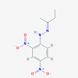 molecular formula C₁₀H₉D₃N₄O₄ B1147566 2-Butanone 2,4-Dinitrophenylhydrazone-d3 CAS No. 259824-58-3