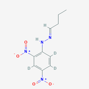 molecular formula C₁₀H₉D₃N₄O₄ B1147567 Butyraldehyde 2,4-Dinitrophenylhydrazone-d3 CAS No. 259824-54-9
