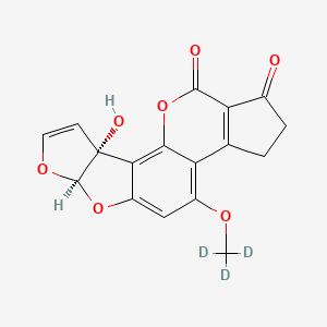 molecular formula C₁₇H₉D₃O₇ B1147568 (6aR,9aR)-9a-Hydroxy-4-(methoxy-d3)-2,3,6a,9a-tetrahydrocyclopenta[c]furo[3',2':4,5]furo[2,3-h]chromene-1,11-dione CAS No. 1330042-13-1