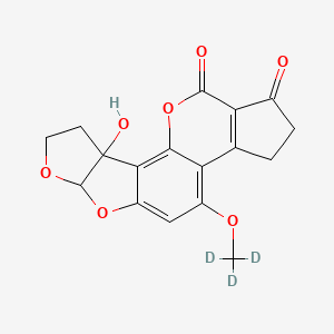molecular formula C₁₇H₁₁D₃O₇ B1147569 9a-Hydroxy-4-(methoxy-d3)-2,3,6a,8,9,9a-hexahydrocyclopenta[c]furo[3',2':4,5]furo[2,3-h]chromene-1,11-dione CAS No. 1329809-13-3