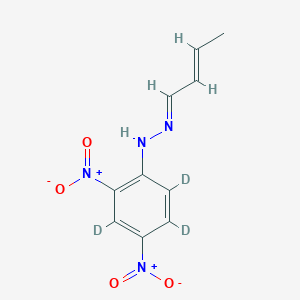 molecular formula C₁₀H₇D₃N₄O₄ B1147570 Crotonaldehyde 2,4-Dinitrophenylhydrazone-d3 CAS No. 259824-64-1