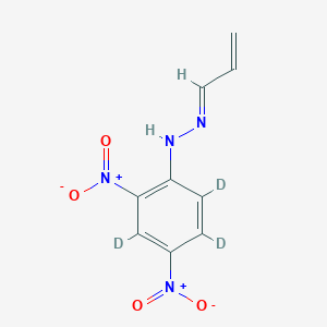 molecular formula C₉H₅D₃N₄O₄ B1147572 Acrolein 2,4-Dinitrophenylhydrazone-d3 CAS No. 259824-62-9