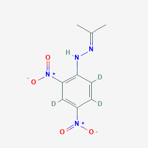 molecular formula C9H10N4O4 B1147573 Acetone 2,4-Dinitrophenylhydrazone-d3 