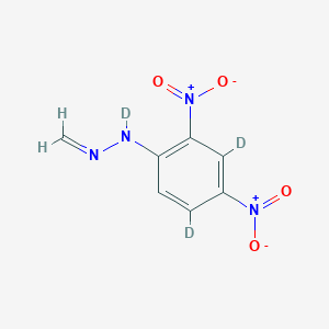 molecular formula C₇H₃D₃N₄O₄ B1147580 Formaldehyde 2,4-Dinitrophenylhydrazone-d3 CAS No. 259824-50-5