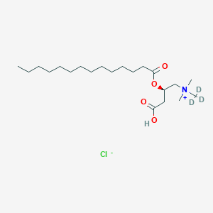 molecular formula C21H42ClNO4 B1147583 Myristoyl-L-carnitine-d3Hydrochloride CAS No. 1334532-25-0