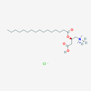 molecular formula C₂₃H₄₃D₃ClNO₄ B1147585 Palmitoyl-L-carnitine-d3Hydrochloride CAS No. 1334532-26-1