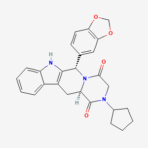 molecular formula C₂₆H₂₅N₃O₄ B1147588 N-Desmethyl-N-cyclopentyl cis-ent-tadalafil CAS No. 171488-19-0