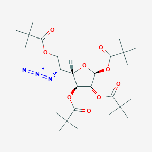 molecular formula C₂₆H₄₃N₃O₉ B1147589 5-Azido-5-deoxy-beta-D-galactofuranose 1,2,3,6-Tetrakis(2,2-diMethylpropanoate) CAS No. 226877-06-1