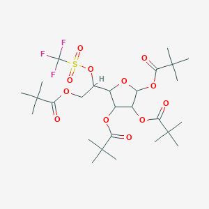 (2S,3R,4S,5R)-5-((R)-2-(Pivaloyloxy)-1-(((trifluoromethyl)sulfonyl)oxy)ethyl)tetrahydrofuran-2,3,4-triyl tris(2,2-dimethylpropanoate)