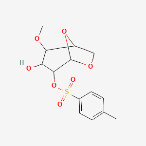 molecular formula C14H18O7S B11475925 3-Hydroxy-2-methoxy-6,8-dioxabicyclo[3.2.1]oct-4-yl 4-methylbenzenesulfonate (non-preferred name) 
