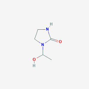 molecular formula C5H10N2O2 B011476 1-(1-Hydroxyethyl)imidazolidin-2-one CAS No. 109674-15-9