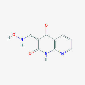 molecular formula C9H7N3O3 B114761 3-[(hydroxyamino)methylidene]-1H-1,8-naphthyridine-2,4-dione CAS No. 153457-26-2
