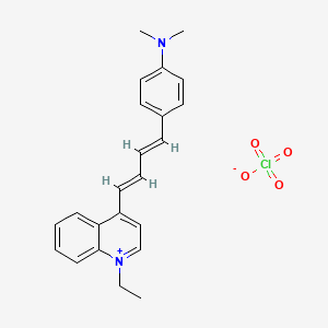 4-[(1E,3E)-4-(1-ethylquinolin-1-ium-4-yl)buta-1,3-dienyl]-N,N-dimethylaniline;perchlorate