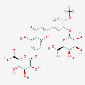 (2S,3S,4S,5R,6R)-6-[2-[3-[(2R,3R,4S,5S,6S)-6-carboxy-3,4,5-trihydroxyoxan-2-yl]oxy-4-(trideuteriomethoxy)phenyl]-5-hydroxy-4-oxochromen-7-yl]oxy-3,4,5-trihydroxyoxane-2-carboxylic acid