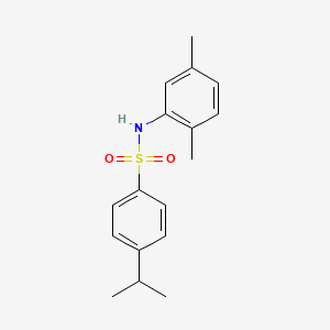 molecular formula C17H21NO2S B11476237 Benzenesulfonamide, N-(2,5-dimethylphenyl)-4-(1-methylethyl)- 