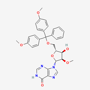 molecular formula C32H32N4O7 B1147624 5'-O-Dmt-2'-O-methyl-inosine CAS No. 128219-84-1