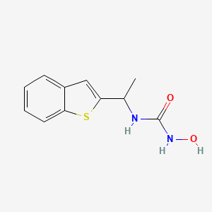 molecular formula C11H12N2O2S B1147631 1-[1-(1-Benzothiophen-2-yl)ethyl]-3-hydroxyurea CAS No. 132880-11-6