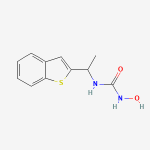 B1147631 N'-Hydroxy-N-[1-(benzo[b]thiophene-2-yl)ethyl]urea CAS No. 132880-11-6
