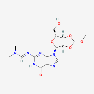 molecular formula C₁₅H₂₀N₆O₆ B1147636 N-[(Dimethylamino)methylene]-2',3'-O-(methoxymethylene)guanosine CAS No. 1315092-28-4