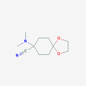 molecular formula C11H18N2O2 B114764 8-(Dimethylamino)-1,4-dioxaspiro[4.5]decane-8-carbonitrile CAS No. 65619-92-3