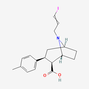 molecular formula C18H22INO2 B1147640 (1R,2S,3S,5S)-8-(3-Iodoprop-2-en-1-yl)-3-(4-methylphenyl)-8-azabicyclo[3.2.1]octane-2-carboxylic acid CAS No. 311351-26-5