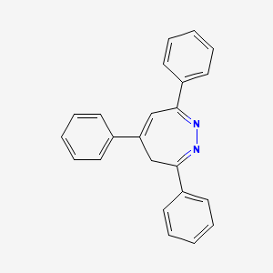 molecular formula C23H18N2 B11476407 3,5,7-Triphenyl-4H-1,2-diazepine CAS No. 25649-70-1