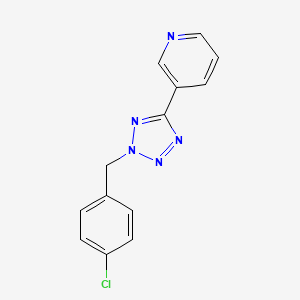 molecular formula C13H10ClN5 B11476412 3-[2-(4-chlorobenzyl)-2H-tetrazol-5-yl]pyridine 