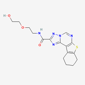 molecular formula C16H19N5O3S B11476467 N-[2-(2-hydroxyethoxy)ethyl]-8,9,10,11-tetrahydro[1]benzothieno[3,2-e][1,2,4]triazolo[1,5-c]pyrimidine-2-carboxamide 