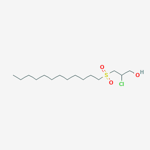molecular formula C15H31ClO3S B11476516 2-Chloro-3-(dodecylsulfonyl)propan-1-ol 