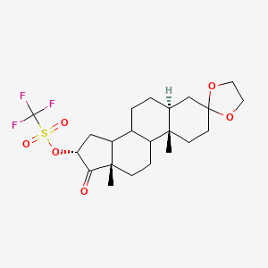 (5S,10S,13S,16R)-10,13-dimethyl-17-oxohexadecahydrospiro[cyclopenta[a]phenanthrene-3,2'-[1,3]dioxolan]-16-yl trifluoromethanesulfonate