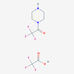 molecular formula C₈H₉F₆N₂O₂ B1147709 2,2,2-Trifluoro-1-(piperazin-1-yl)ethan-1-one 2,2,2-trifluoroacetate CAS No. 1252780-72-5