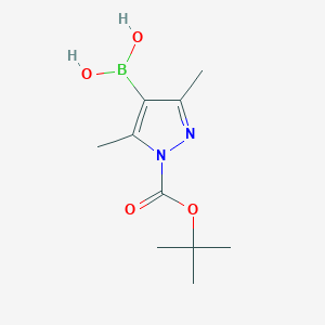 molecular formula C8H13BN2O4 B1147718 (1-(tert-Butoxycarbonyl)-3,5-dimethyl-1H-pyrazol-4-yl)boronic acid CAS No. 947533-31-5