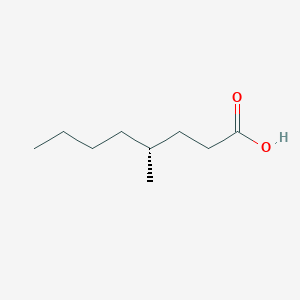 molecular formula C9H18O2 B1147757 Octanoic acid, 4-methyl-, (4R)- CAS No. 128342-71-2